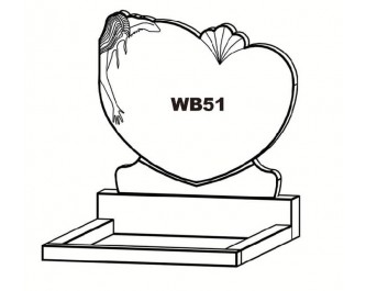 Горизонтальный памятник из гранита WB51